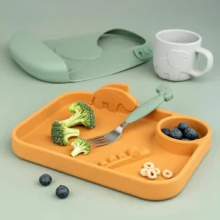 Set de 3 couverts Easy-grip Deer friends Vert