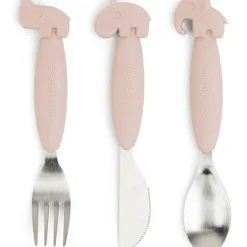 Set de 3 couverts Easy-grip Deer friends Rose