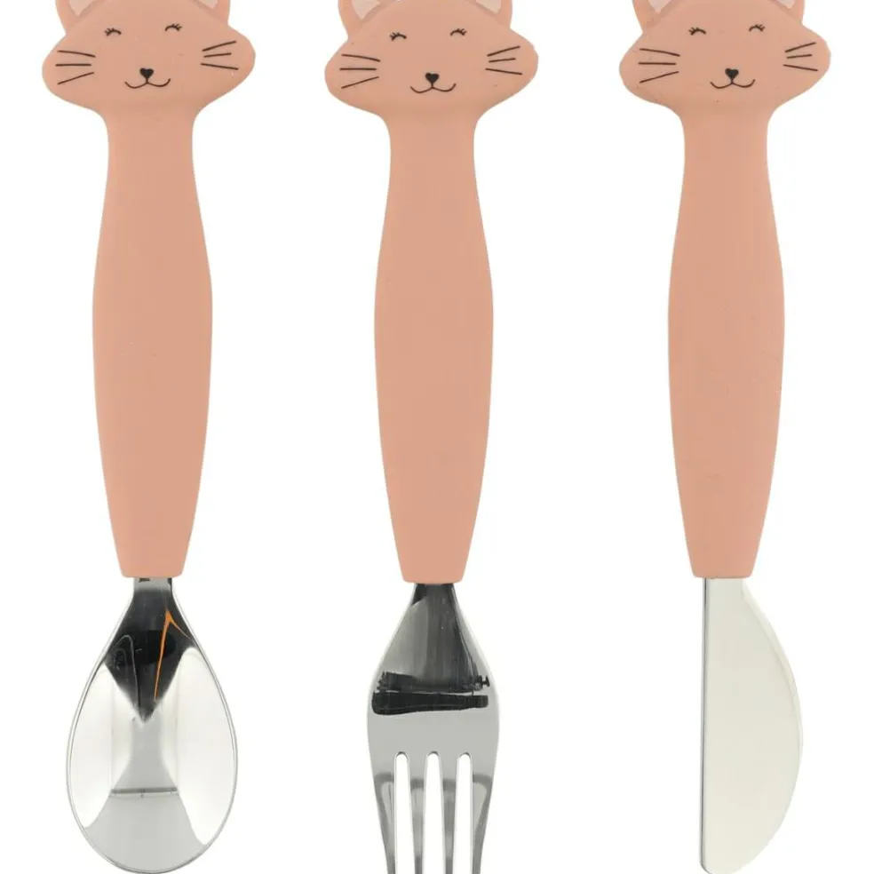 Set de 3 couverts en silicone Mrs. Cat (3 pièces)