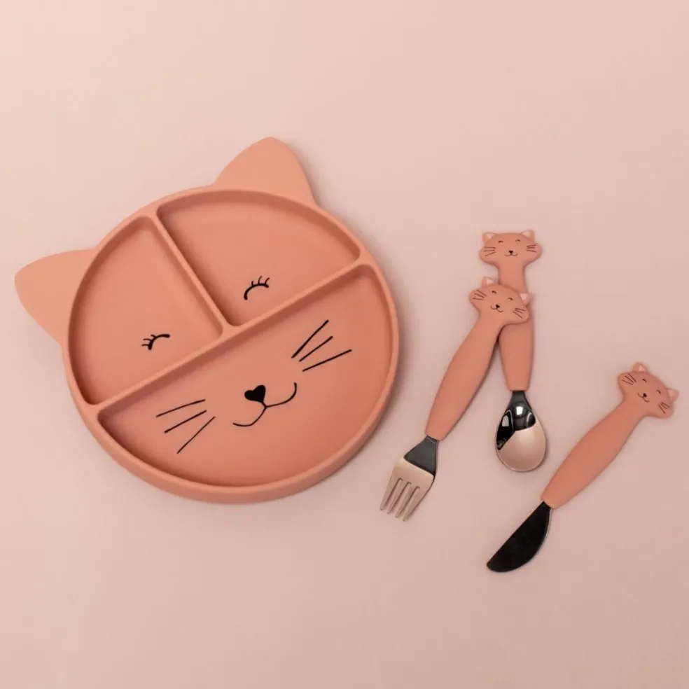 Set de 3 couverts en silicone Mrs. Cat (3 pièces)