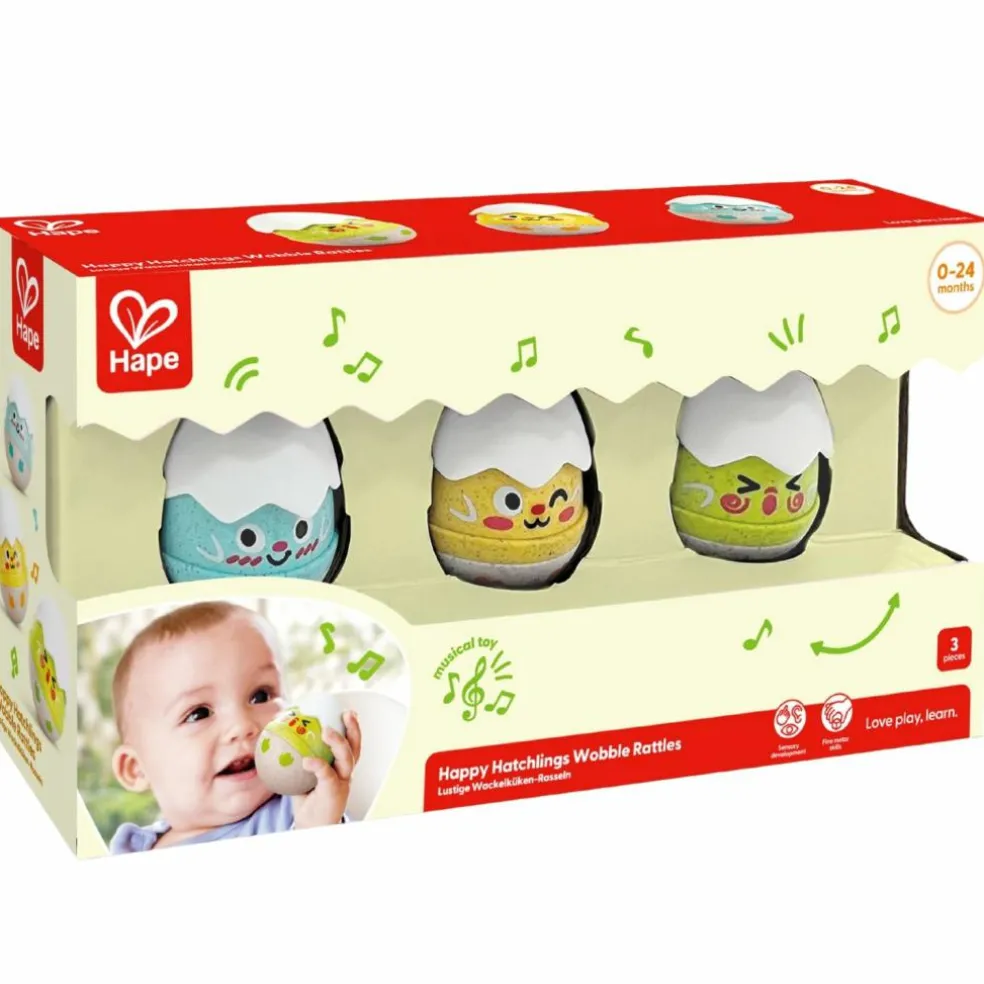 Set de 3 hochets poussins