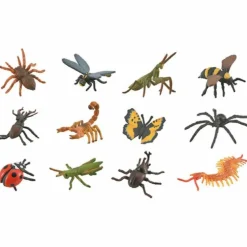 Set de 12 Insectes et araignées (7-11 cm)