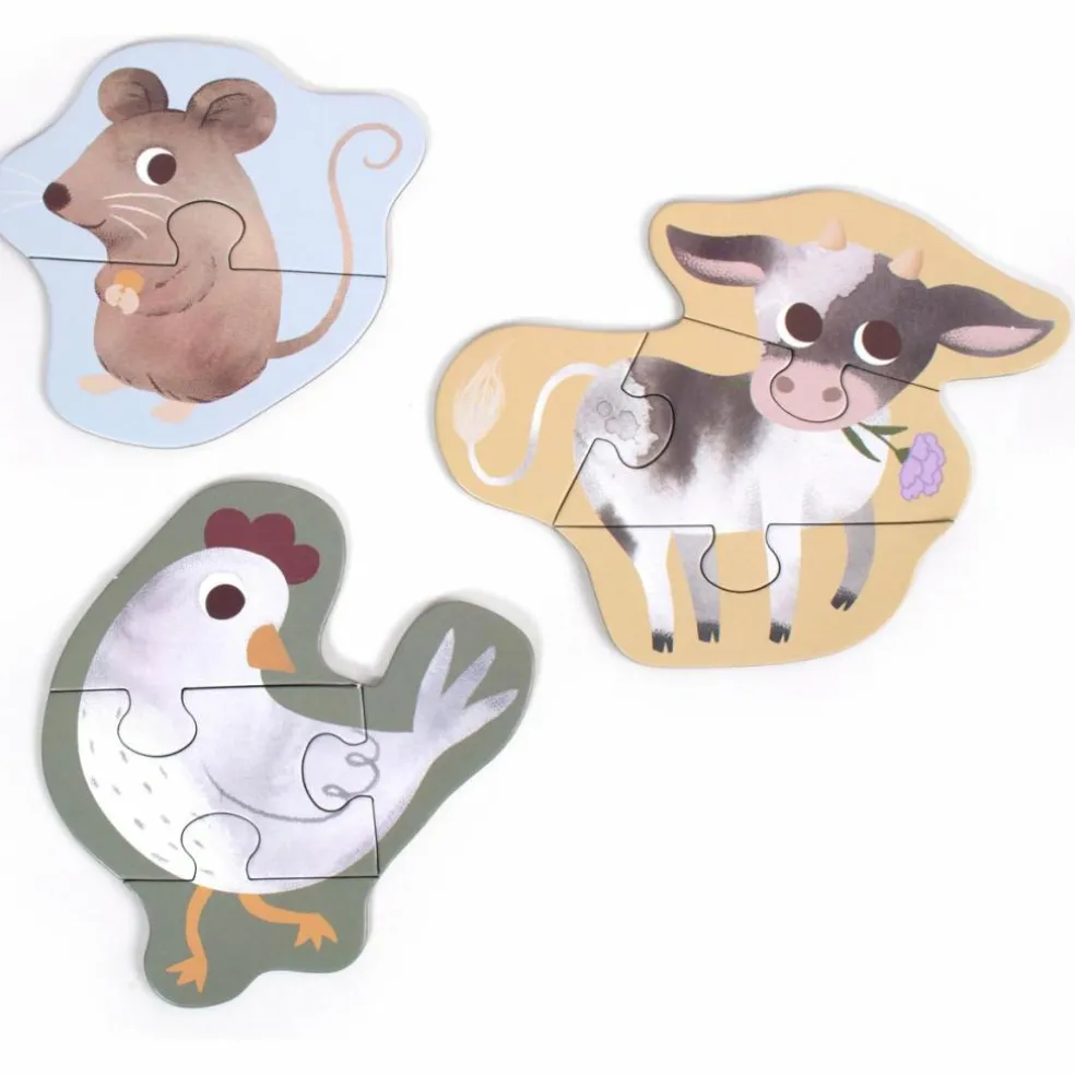 Set de 3 puzzles Mes premiers puzzles Animaux de la ferme