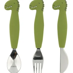 Set de couverts en silicone Mr. Dino (3 pièces)
