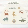 Set de table Mes Dinos Paolo personnalisable