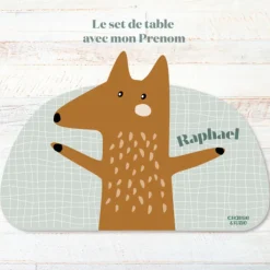 Set de table Renard Edgar personnalisable