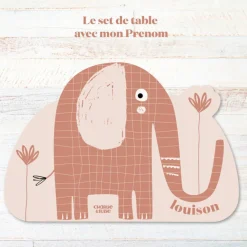 Set de table Sofia Éléphant personnalisable