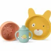 Set vaisselle silicone Trois petits lapins