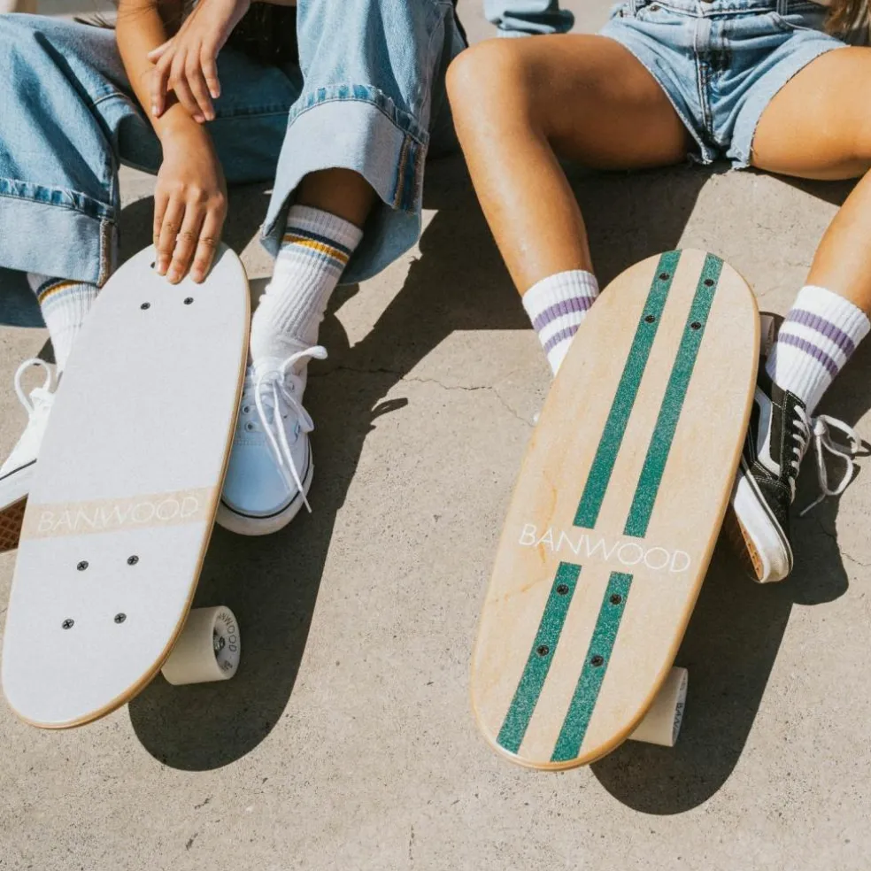 Skateboard bleu vert