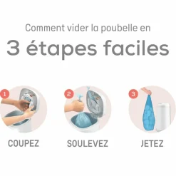 Starter pack poubelle à couches Dress up + 3 recharges