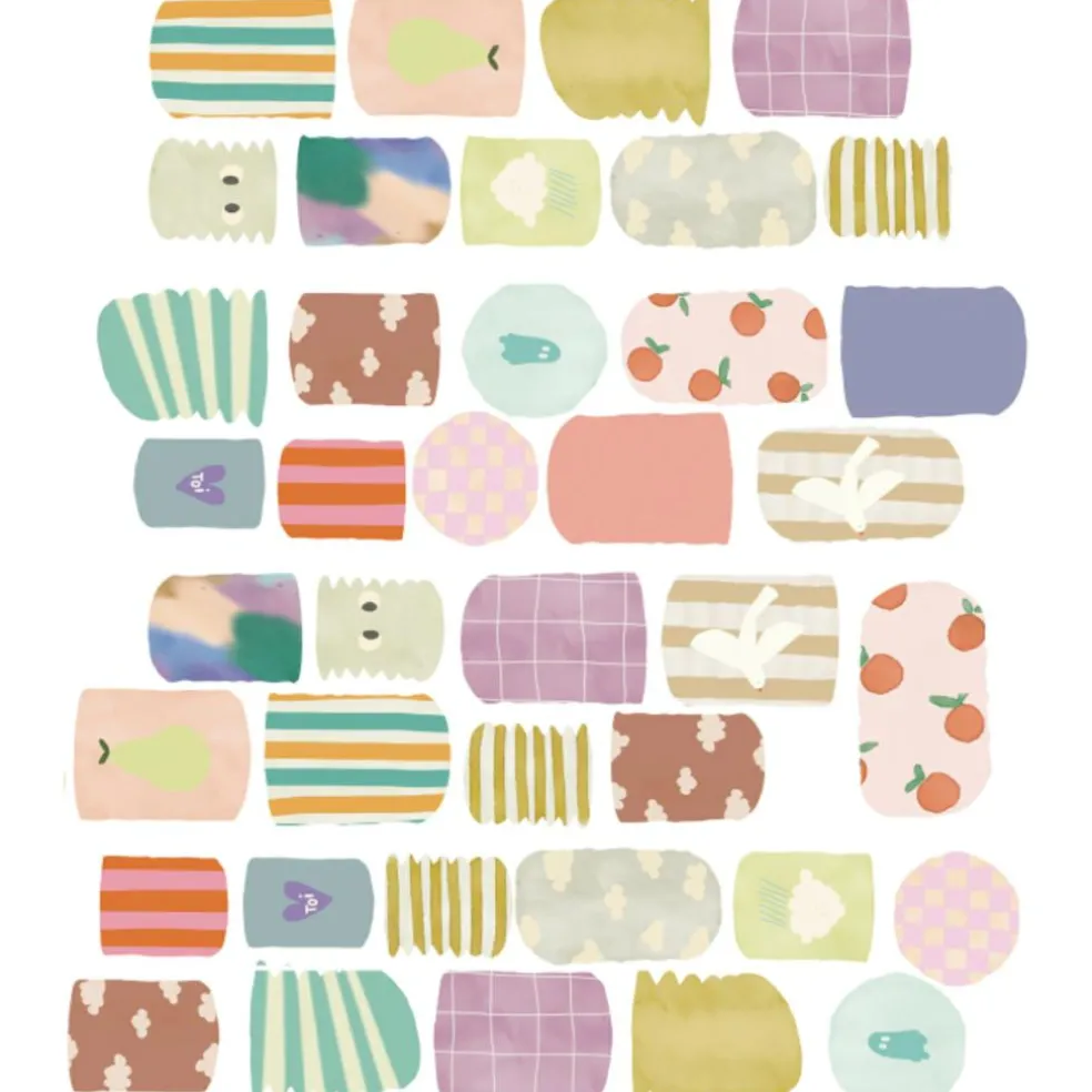 Sticker frise murale Fanions Color