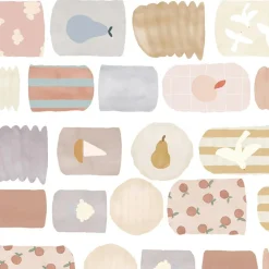 Sticker frise murale Lampions Crème