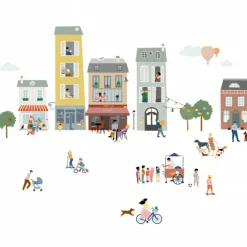 Sticker mural géant Mon Village