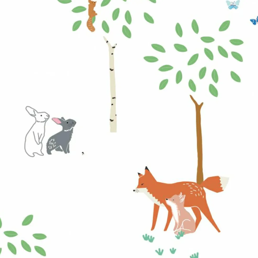 Stickers Balade en forêt (70 x 70 cm)