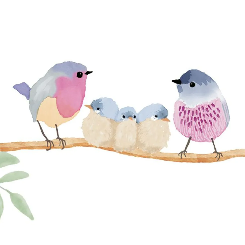 Stickers Easy oiseaux (30 x 30 cm)