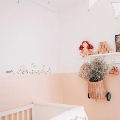 Stickers Oh deer fleurs oranges et jaunes (29,7 x 42 cm)