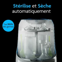 Stérilisateur et sécheur Bottle Washer Pro noir et blanc