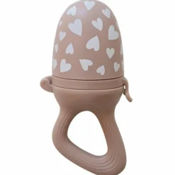 Sucette grignoteuse et 4 embouts Fall In Love taupe rose