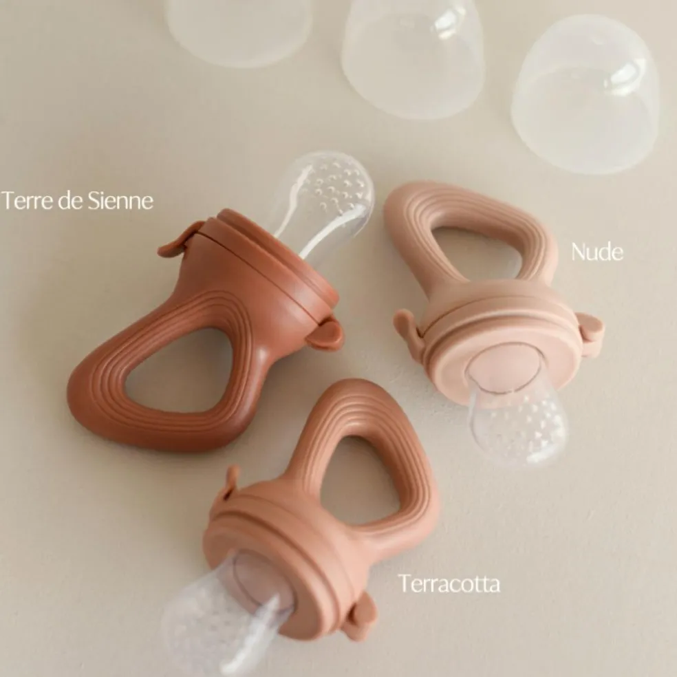 Sucette grignoteuse terracotta avec 4 embouts