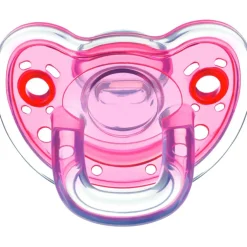 Sucette physiologique en silicone transparent (0-6 mois)