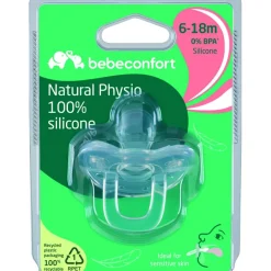 Sucette physiologique en silicone transparent (6-18 mois)