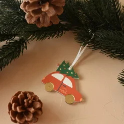 Suspension Voiture Noël Gourmand (personnalisable)