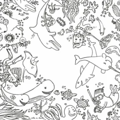 Table à colorier Coloritable modèle La Plongée