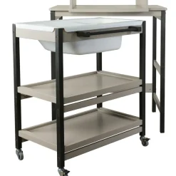 Table à langer avec baignoire Smart Stone-Eboni