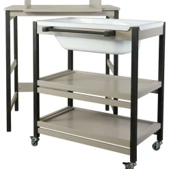 Table à langer avec baignoire Smart Stone-Eboni