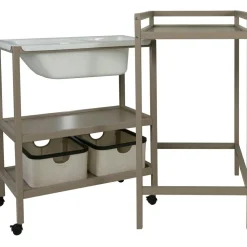 Table à langer avec baignoire Basic Stone