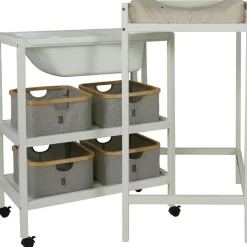 Table à langer avec baignoire Basic Blanc
