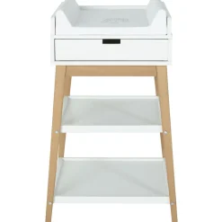 Table à langer Hip avec tiroir Blanc-Naturel