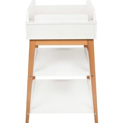 Table à langer Hip avec tiroir Blanc-Naturel