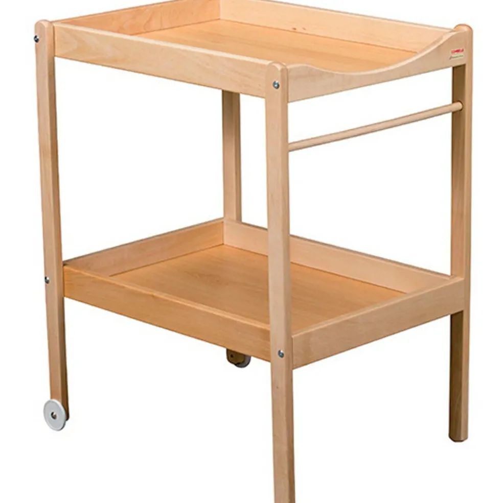 Table à langer Margot en bois vernis naturel