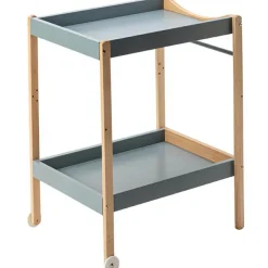 Table à langer Margot en bois hybride bleu gris