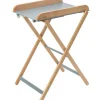 Table à langer pliante Jade bois massif hybride bleu gris