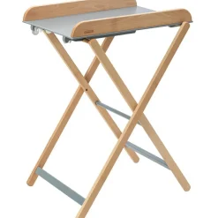 Table à langer pliante Jade bois massif hybride bleu gris