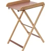 Table à langer pliante Jade bois massif hybride vieux rose