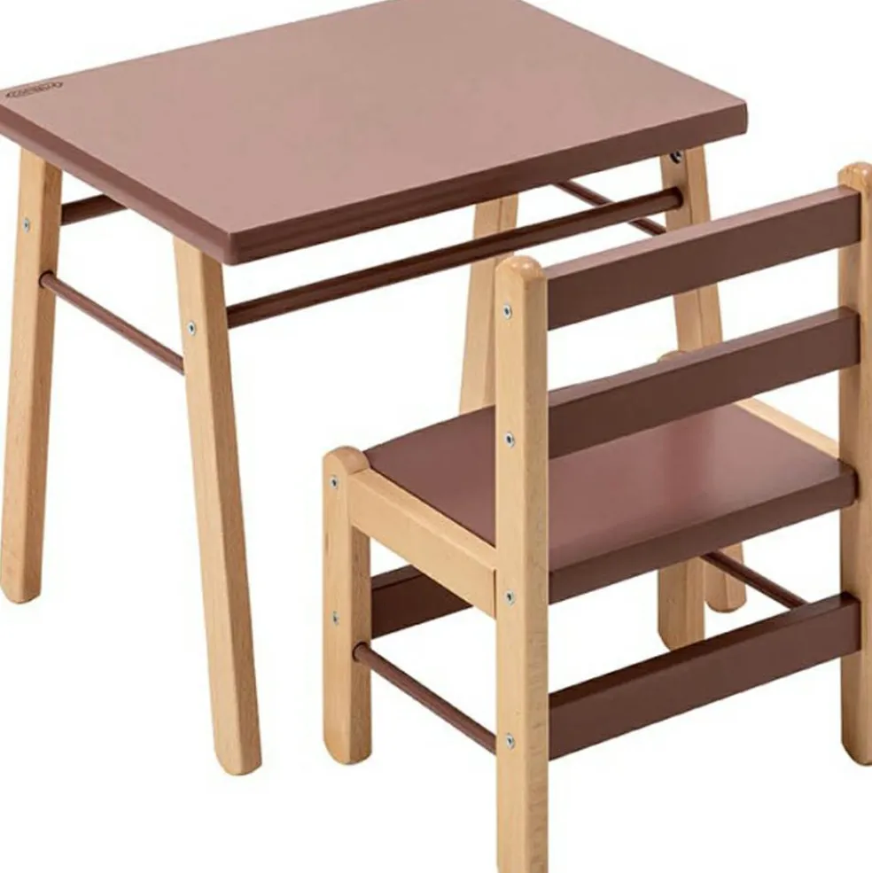 Table d'enfant en bois Gabriel hybride vieux rose (50 x 40 cm)