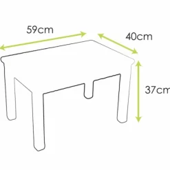 Table d'enfant en bois massif (1-4 ans) - Reconditionné
