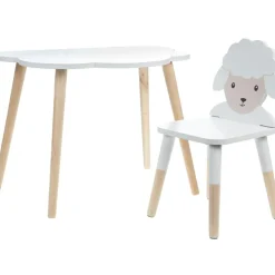 Table enfant nuage en bois Louison le mouton