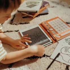 Tablette à dessin KIDYDRAW-MINI Dinosaures rouge