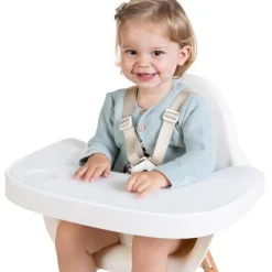 Tablette de repas amovible + protection pour chaise haute Evolu 2 ou Evolu One.80° blanc