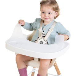 Tablette de repas amovible + protection pour chaise haute Evolu 2 ou Evolu One.80° blanc