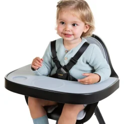 Tablette de repas amovible + protection pour chaise haute Evolu 2 ou Evolu One.80° noir