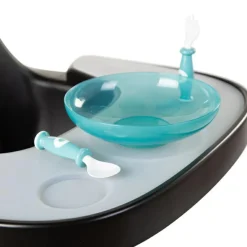 Tablette de repas amovible + protection pour chaise haute Evolu 2 ou Evolu One.80° noir