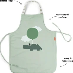 Tablier enfant imperméable Happy clouds Vert