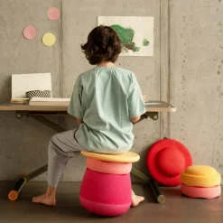 Tabouret enfant modulaire Base pink