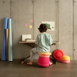 Tabouret enfant modulaire Base pink