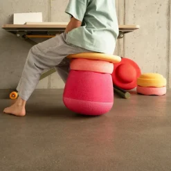 Tabouret enfant modulaire Base pink